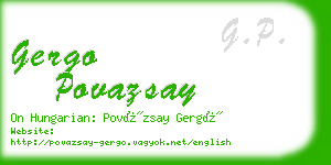 gergo povazsay business card